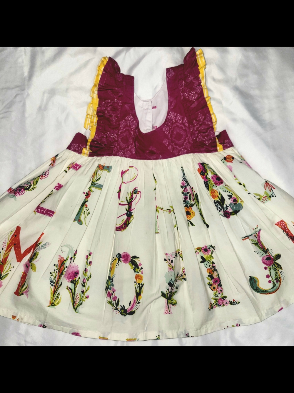 Aila & Frankie Floral Alphabet Print Dress Or Tunic